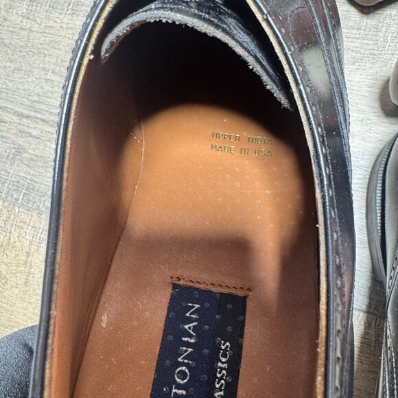 Bostonian Classics Black Leather Wingtip Oxfords Men's Size 11 - Picture 6 of 8